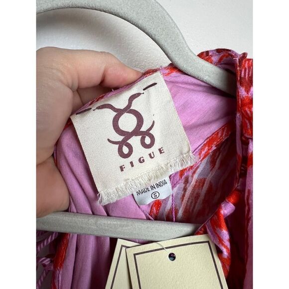 Figue Tahlia Ruffle Flutter Sleeve High-Low Dress NWT Sz. S - Picture 8 of 11